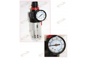 Air & Water Filter Regulator w/ Reducer & Manometer HVLP Spray Gun Oil Water